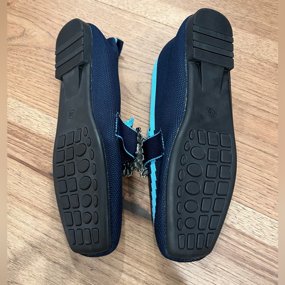 NWOT Women’s Navy Buckle Loafer 40 (9-9.5) - Picture 6 of 7